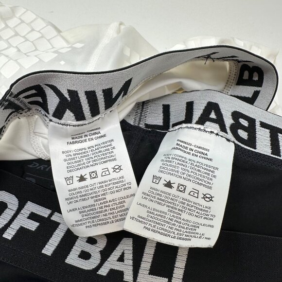 Nike Softball Sliding Shorts Women Lot 2 Small Black White AV6633 Compression - Picture 8 of 11